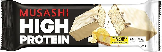Musashi Protein Bar – 45g Protein, Low carb, Protein Snack - White chocolate Lemon Cheesecake 12 pack - Image 3