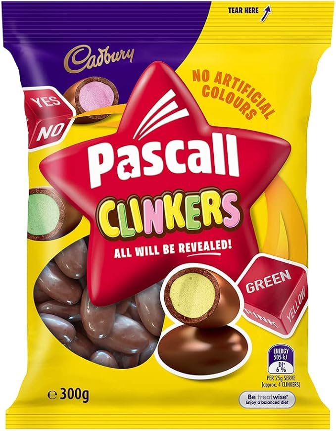 3x Cadbury 300g Chocolate Clinkers Milk Choco Pack Snack Bag Confectionery Candy - Image 3