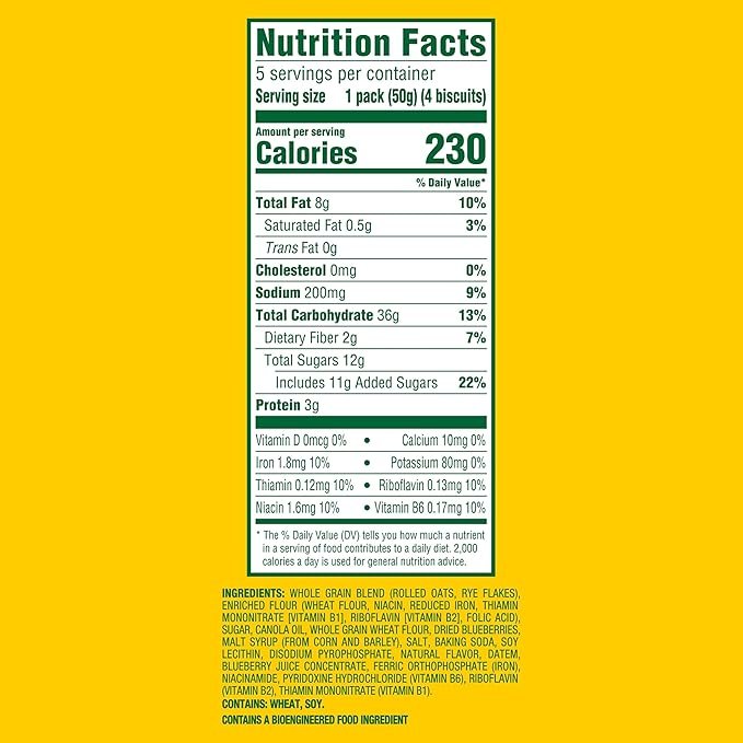 belVita Breakfast Bars Biscuits, Blueberry, 30 Total Packs, 6 Boxes (4 Biscuits Per Pack) - Image 7